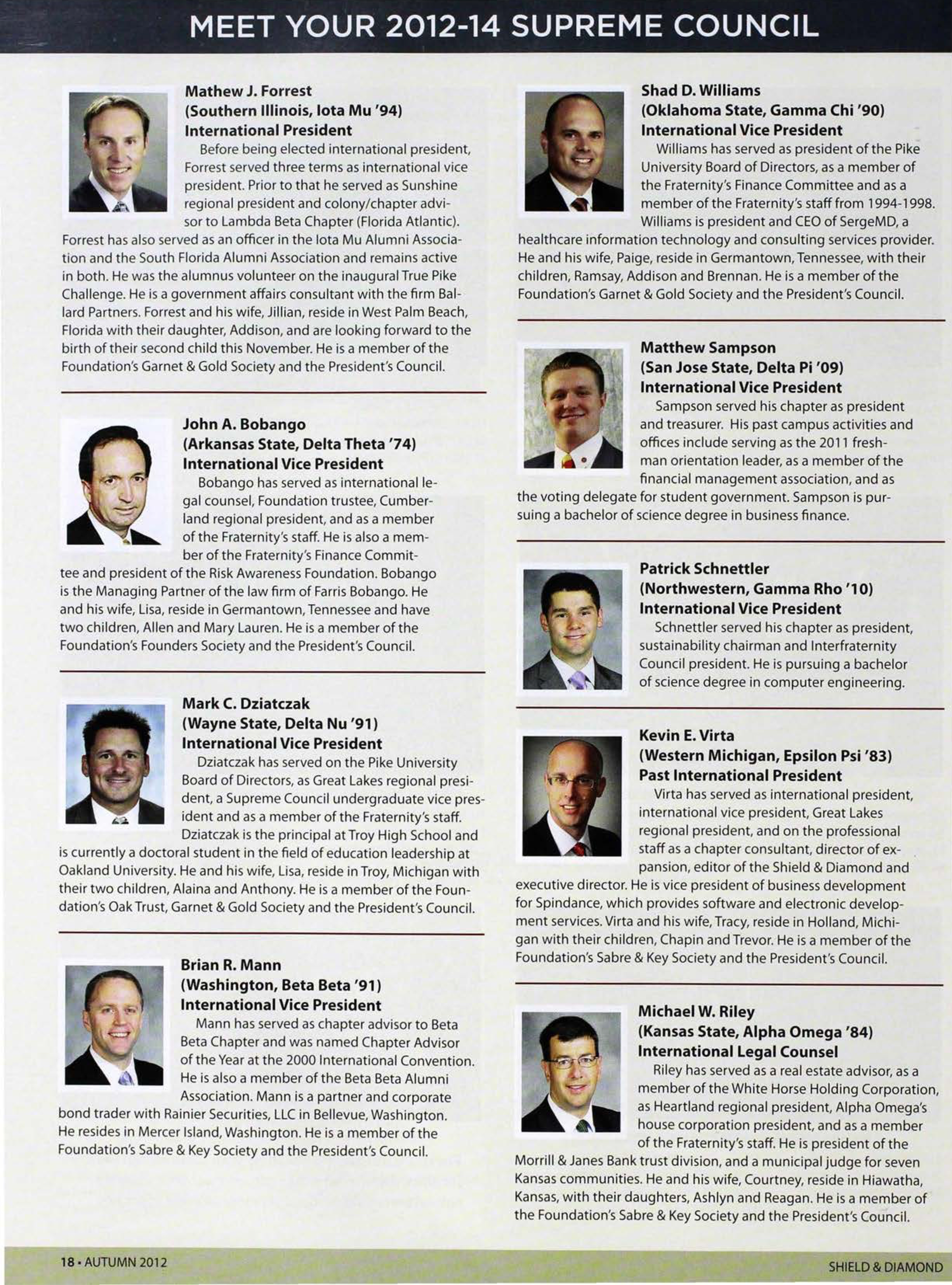 Meet Your 2012-14 Supreme Council